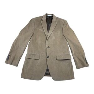 Chaps Corduroy Sport‎ Coat Blazer Tan 38R Paisley Lining 100% Cotton Jacket